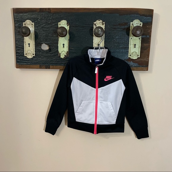 Nike Kids Black and White Zip-Up Jacket - Picture 3 of 11
